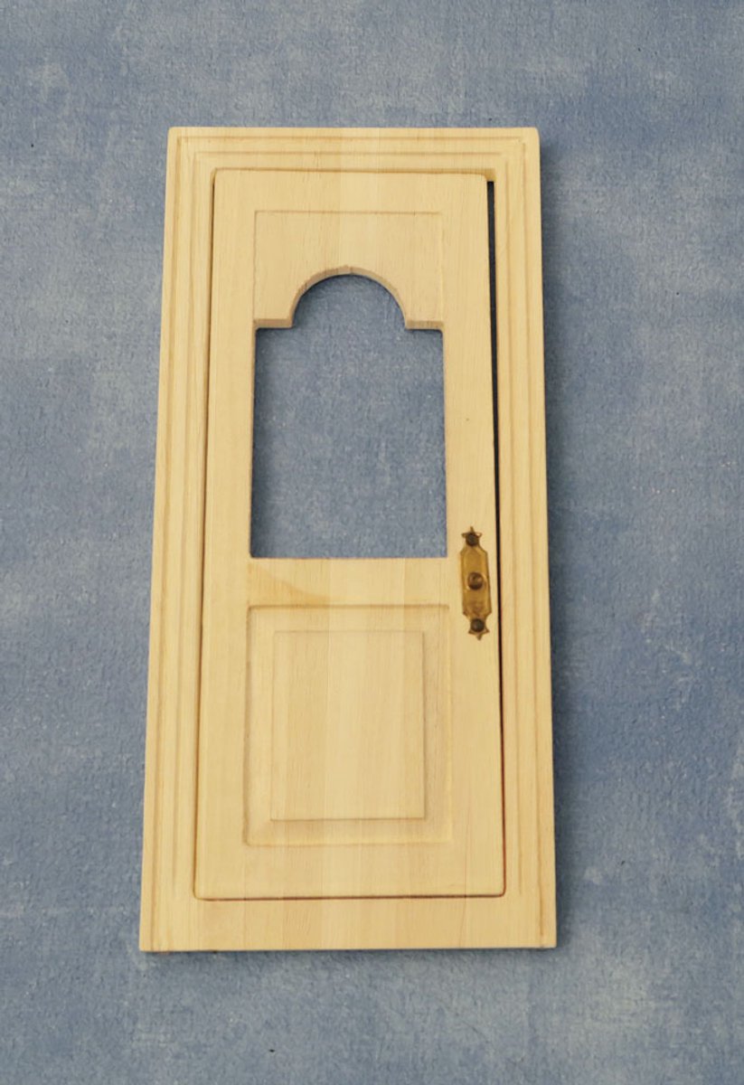 Streets Ahead DIY731 Voordeur – 1:12 Poppenhuis – Houten Miniatuur Deur – Kant-en-klaar