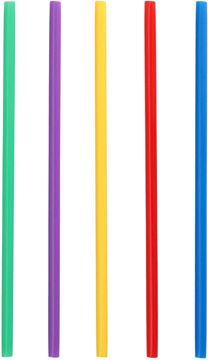 Herbruikbare shake-rietjes PP Ø 0,8 cm · 25 cm assorti kleuren (100 stuks)