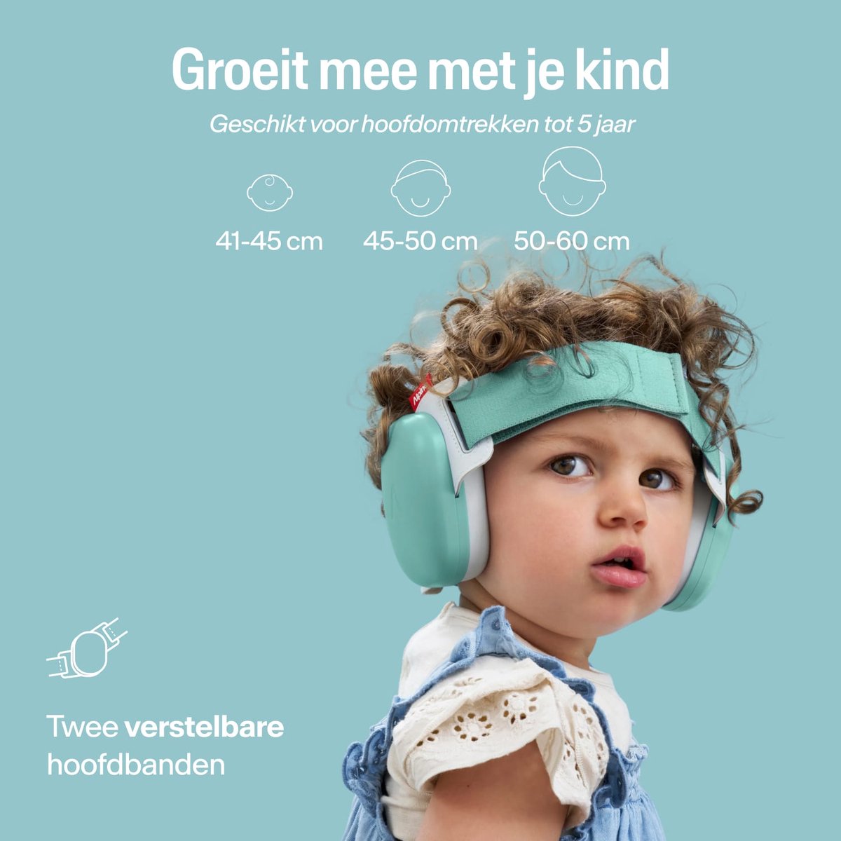 Alpine Muffy Baby Comfort (12-48 Maanden) - CE & ANSI Gecertificeerde Koptelefoon Baby - Verstelbare Gehoorbescherming Baby en Kinderen - Unieke Hoofdband voor Veilige & Comfortabele Pasvorm - 24 dB Demping - Aqua Blue – foto 6