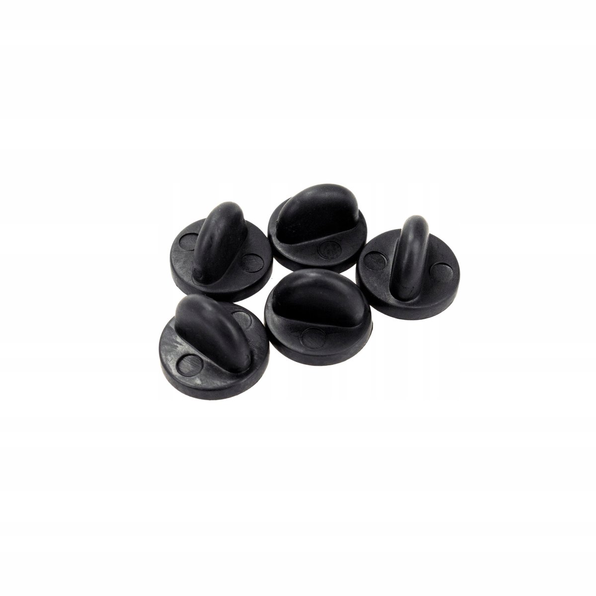 Pinets - Rubber Klemmen Set - 5 Stuks - Zwart - 11mm