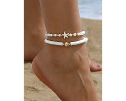 Enkelsieraad - enkelbandje - enkelband - anklet bracelet - minimalistisch dubbel enkelbandje - enkelbandje met kralen - trendy enkelbandje - enkelbandje man - enkelbandje vrouw - minimalistisch enkelbandje - accessoire - sieraad - verstelbaar