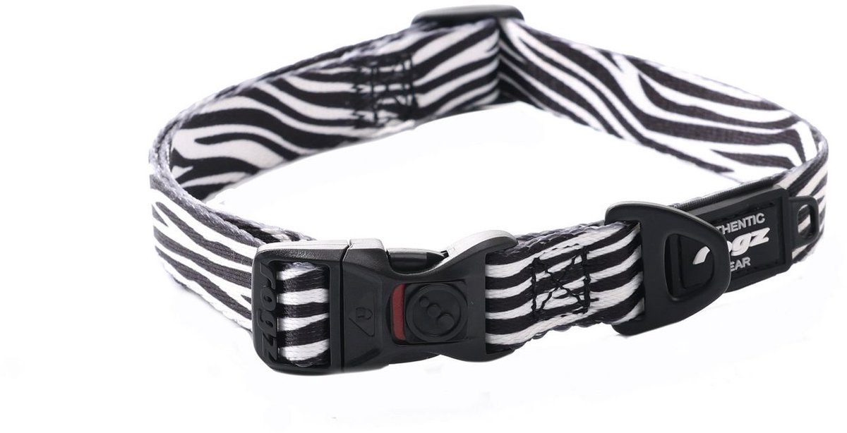 Rogz Fusion Halsband Zebra - Hondenhalsband - Xl