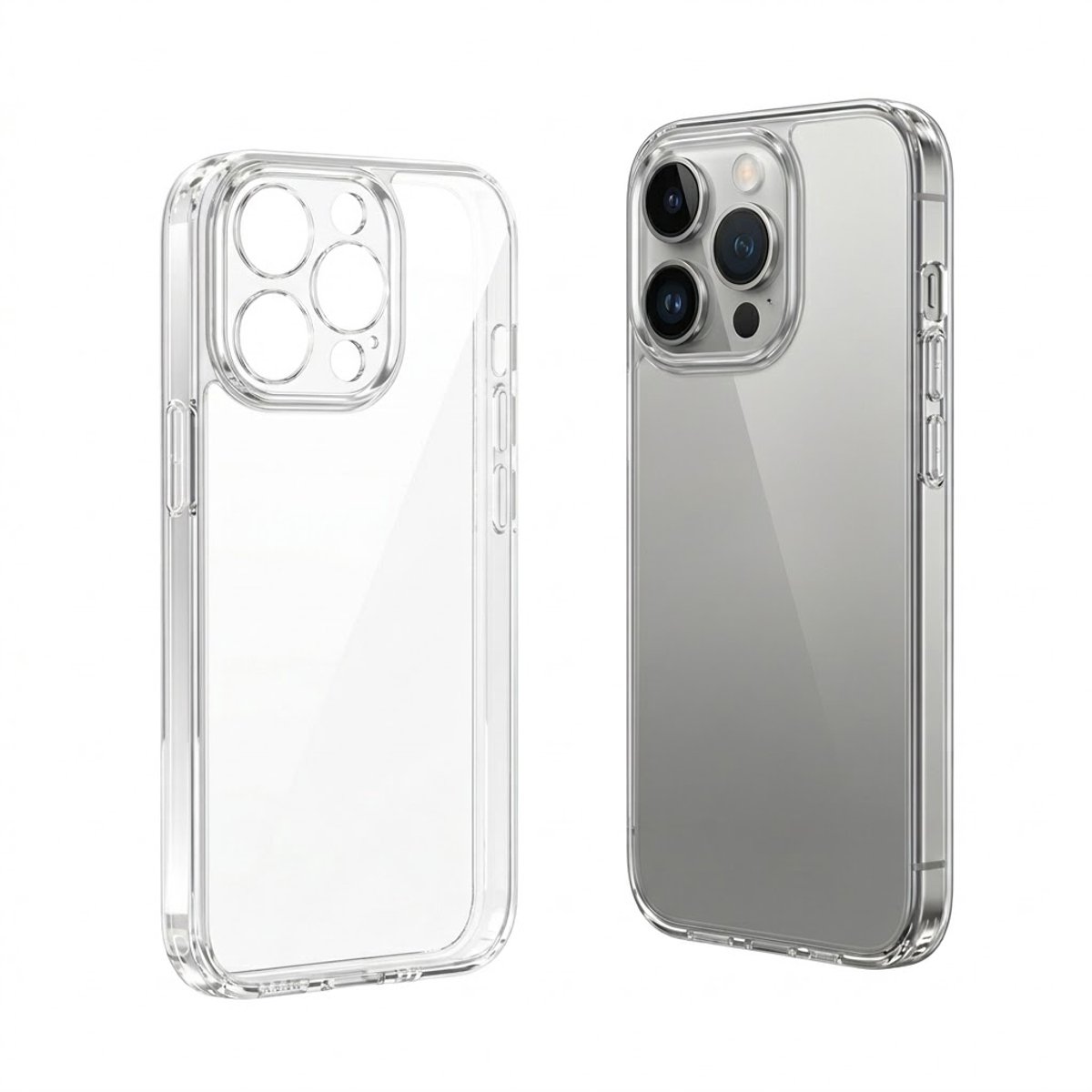Transparant zacht TPU telefoon hoesje geschikt voor iPhone 17 dames en heren met schokbestendige randen en camera uitsparing backcover case