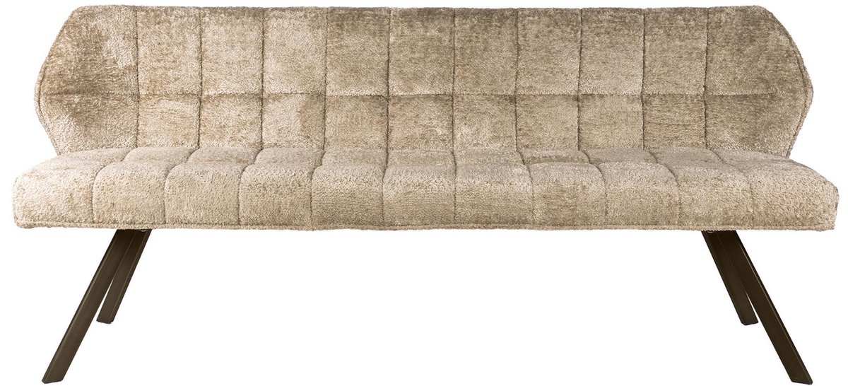 Giga Living Eetkamerbank Raster - Zand/Bruin - 180x60x80cm