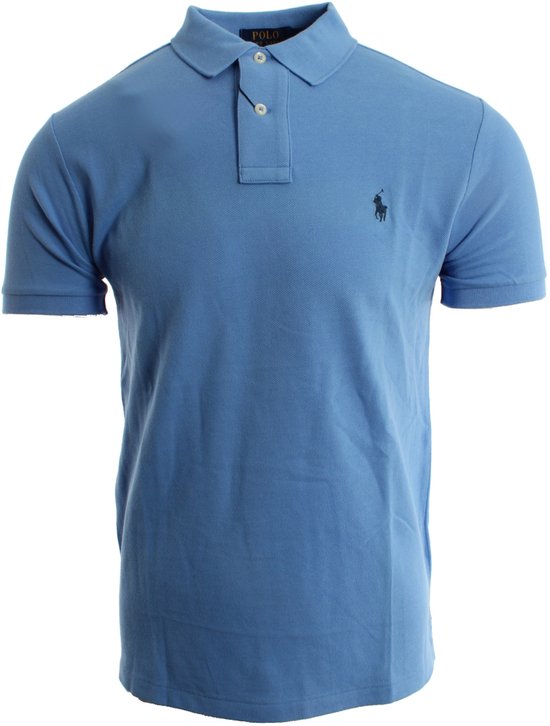 Polo Shirt Custom Slim Fit - Gnawed Blue