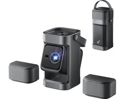 Nebula P1 Mobiele Beamer met Afneembare Speakers - 650 ANSI Lumen - 1080p - 20W 2.0 Surround Sound - Dolby Audio - Ingebouwde 130° Gimbal - Automatische Beeldaanpassing - Google TV