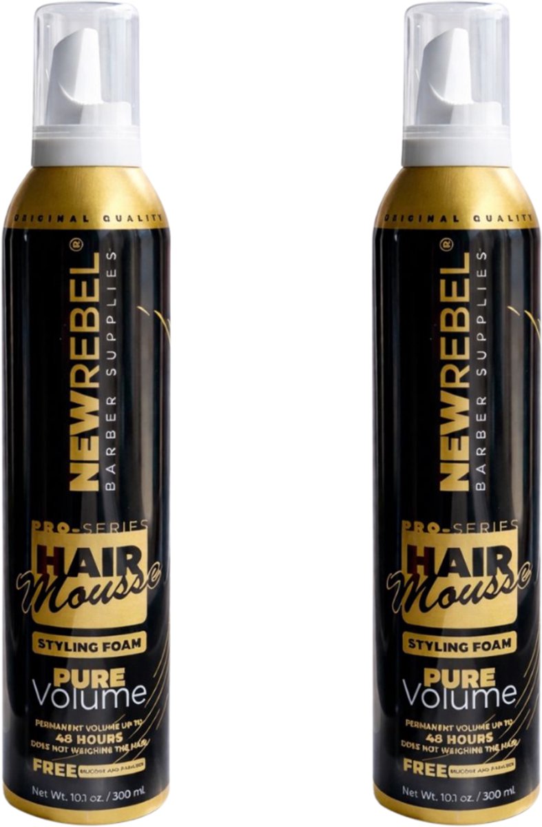 New Rebel Hair Mousse Tao Power – Strong Hold – Maximum Control – 2 x Haarmousse – Volume & Styling