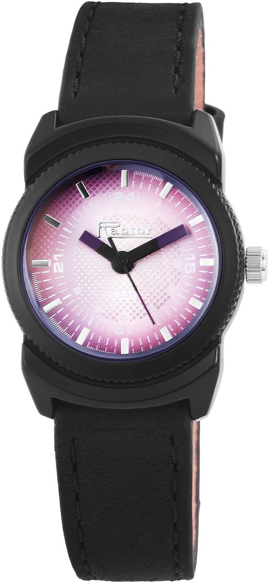 Raptor dameshorloge van echt leer RA168 met echte leren band, 3 ATM, inclusief geschenkdoos
