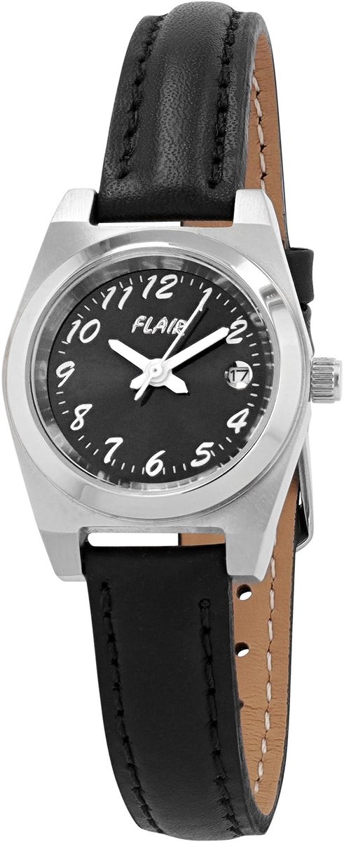 FLAIR Dameshorloge van imitatieleer 100721100003 Flair dameshorloge met imitatieleren band