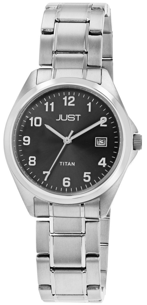 JUST Herenhorloge titanium Kaius, datumweergave