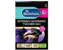 Dr. Beckmann Zwarte Kleding Wasdoekjes - Kleurbescherming 3-in-1 - 8 Stuks