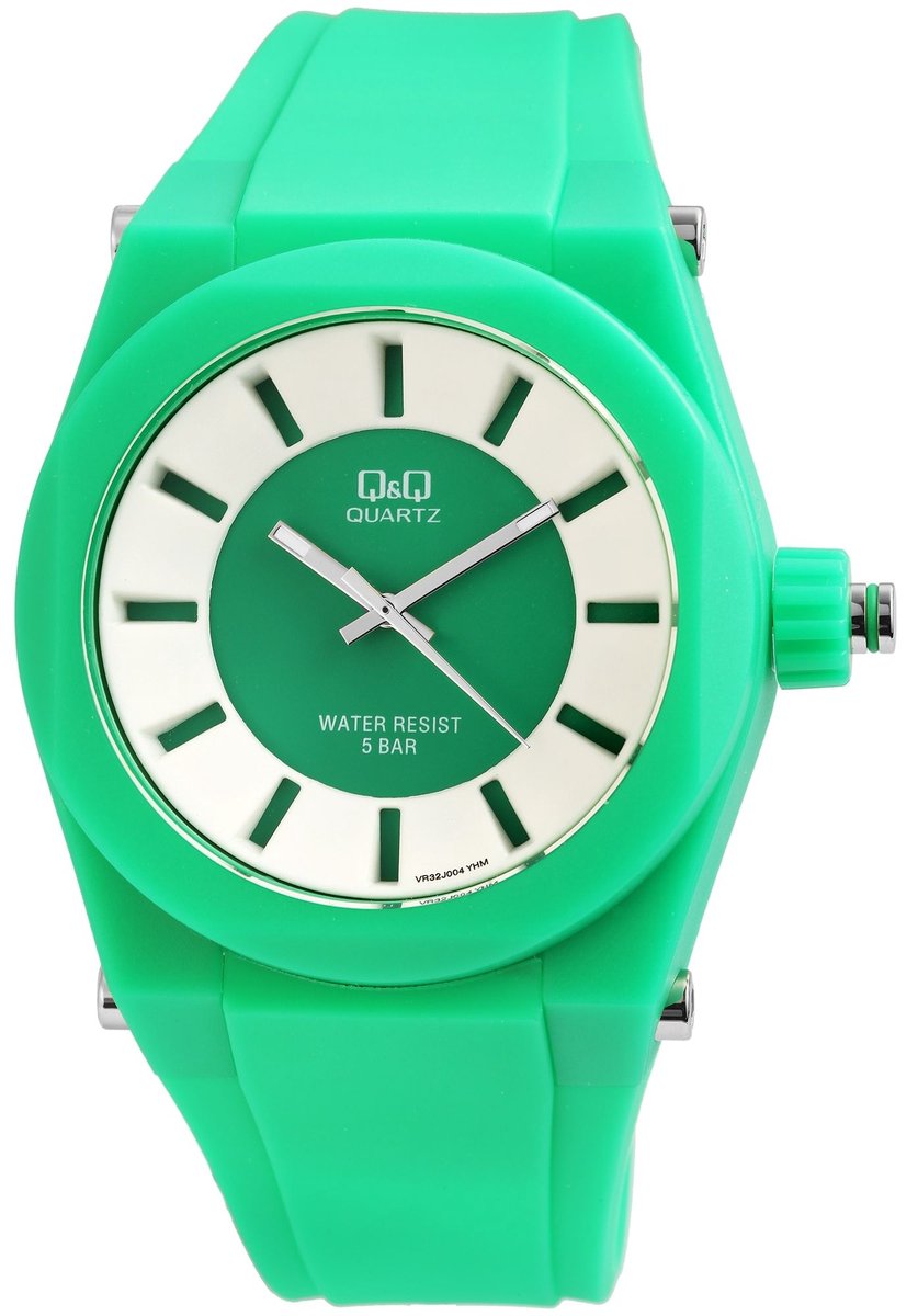 QQ Herenhorloge, kunststof VR32J004Y QQ 3-wijzer herenhorloge met kunststof band, 5 bar