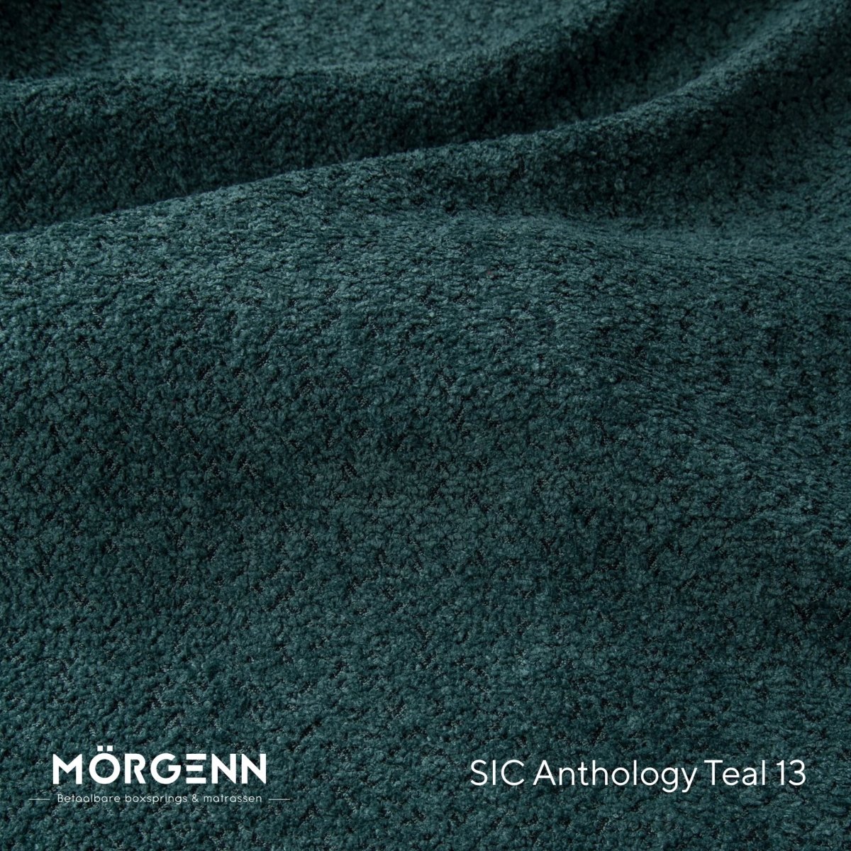 Mörgenn SIC Anthology Stofstaal - Bouclé Stof voor Boxspring en Bed - Teal 13