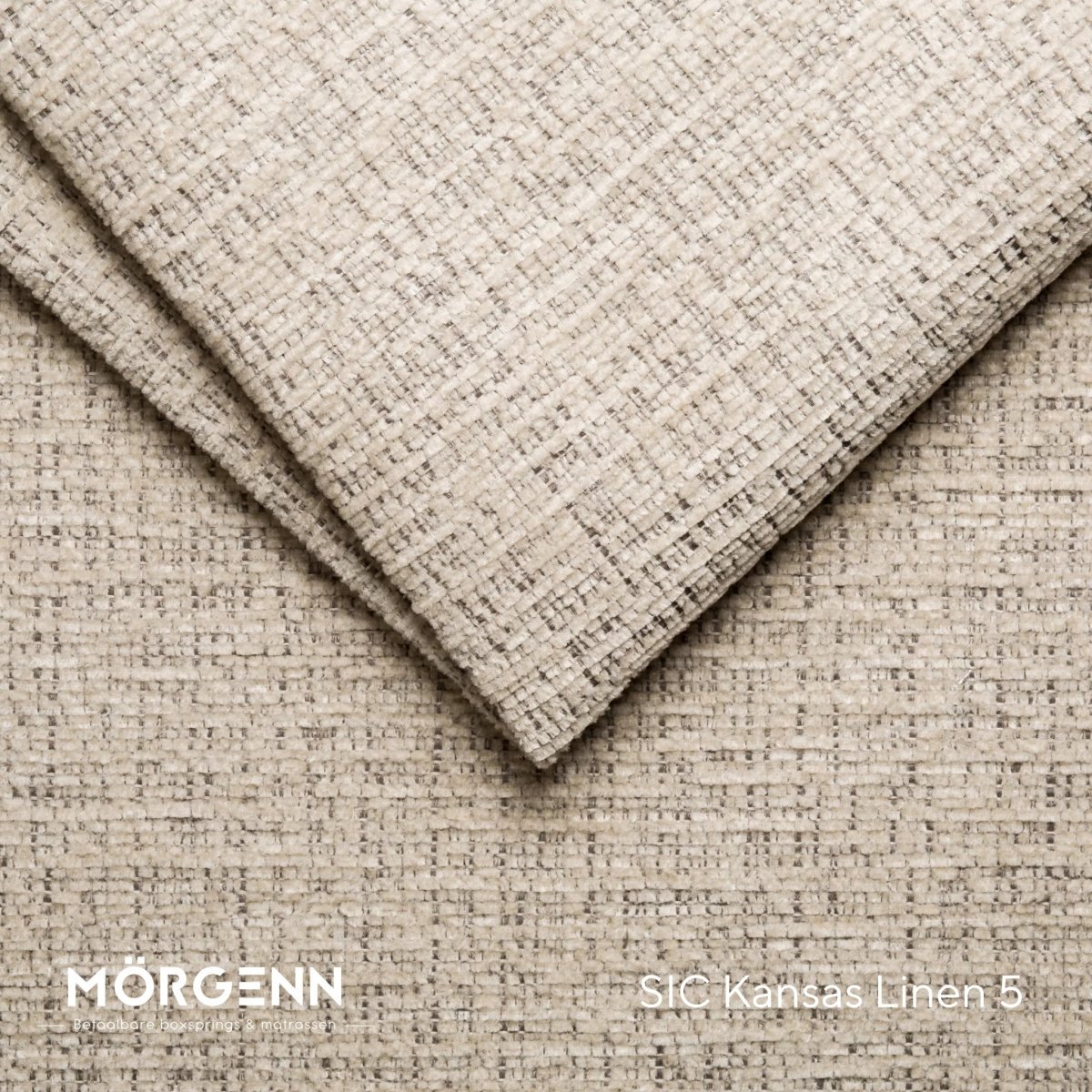 Mörgenn SIC Kansas Stofstaal - Chenille Stof voor Boxspring en Bed - Linen 5