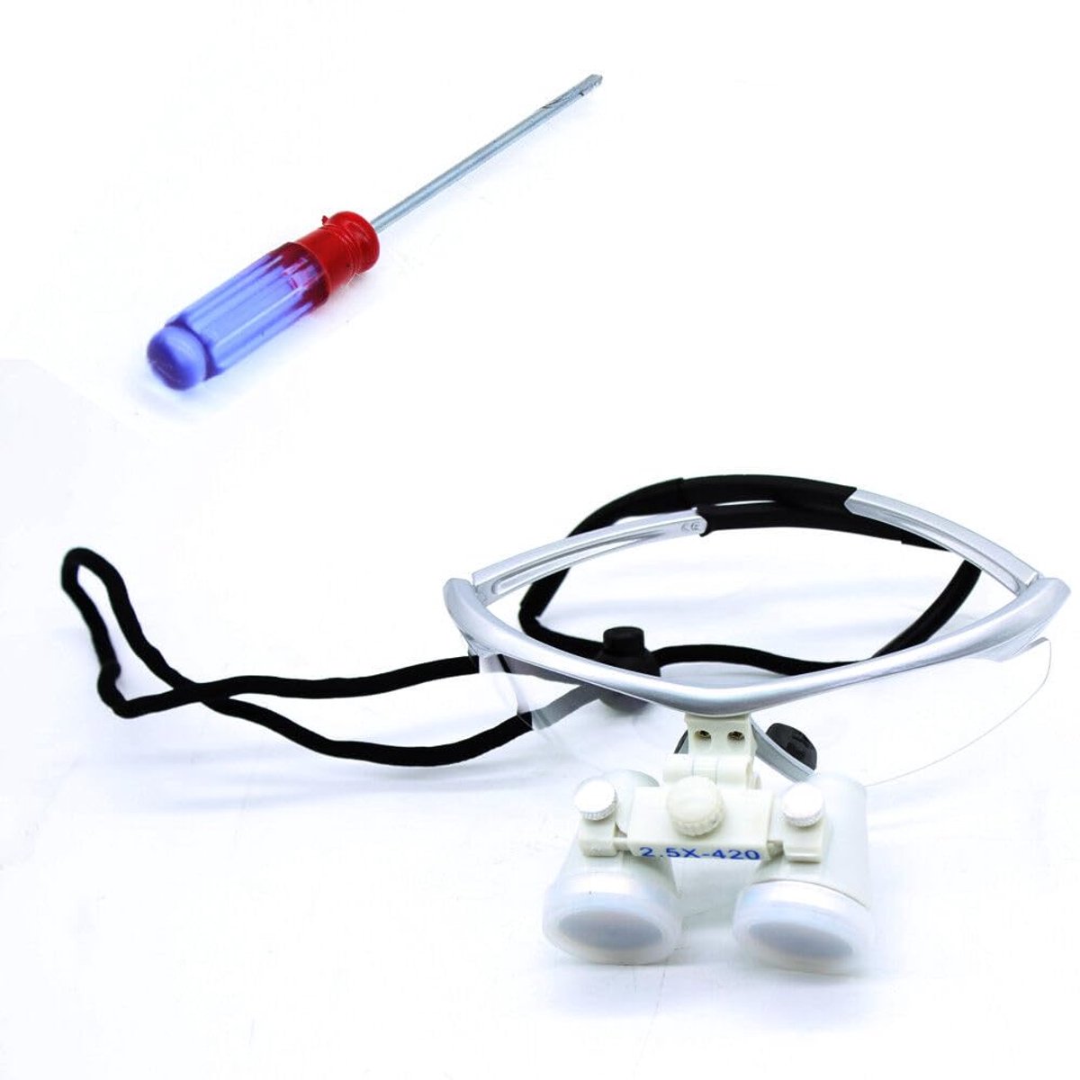 Hoofd Vergrootglas - Bril Loep - Gedetailleerd Werk - Verstelbare LED Lamp - 420 mm Werkafstand