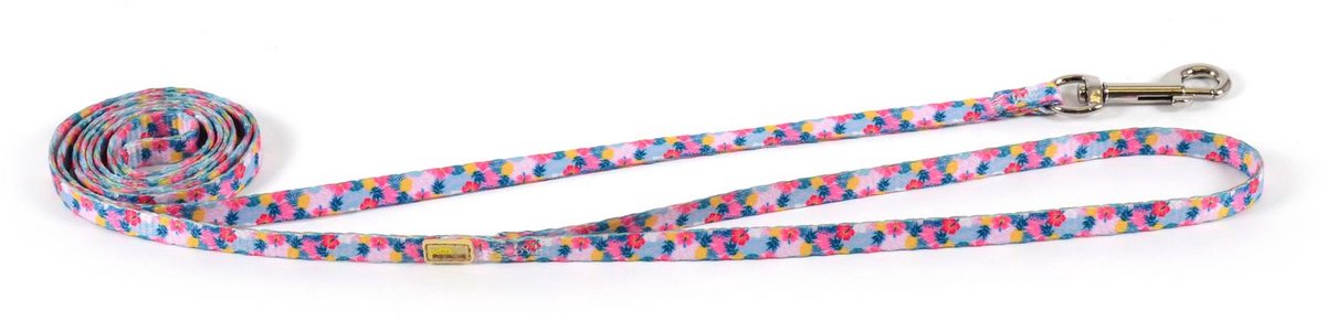 Goo-Eez Printed Leash - Flowers - Riem - 152 cm Pink