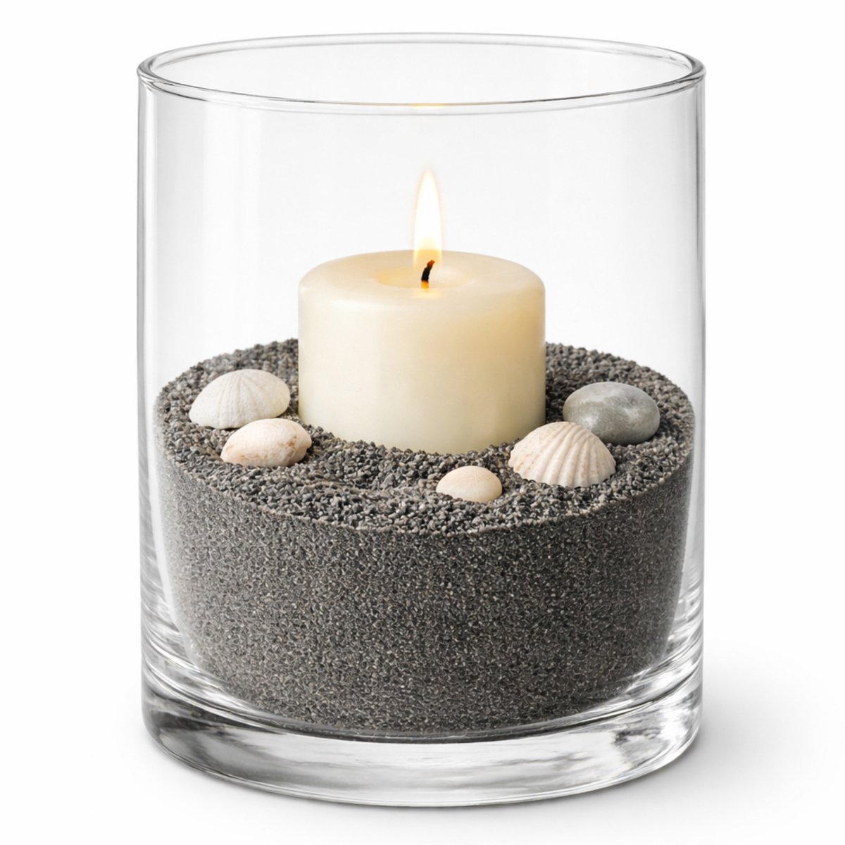 Rayher decoratie zand - 650ml - donkergrijs - hobby zandkorrels - sierzand - voor windlichten