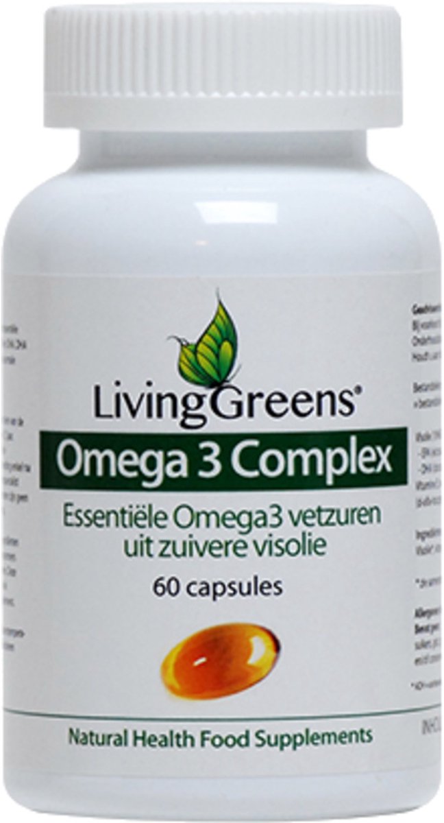 Bol.com Livinggreens Omega 3 visolie complex 60 Capsules aanbieding