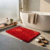 SKY Tapis de Badmat - Sky Soft - Tapis de Douche - Antidérapant - Rouge - 60 x 100 cm