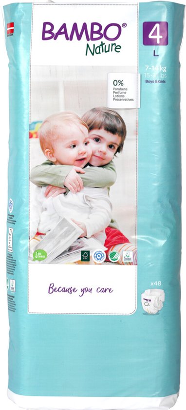 Eco by Naty Baby Luiers - Plantaardige milieuvriendelijke luiers, zeer geschikt voor de gevoelige babyhuid en helpt doorlekken voorkomen (Maat 3, 100 Stuks