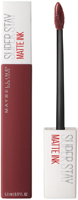 Rode Maybelline SuperStay Matte Ink lippenstift met applicator.