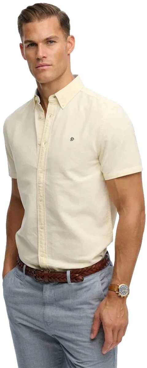 Superdry Preppy Oxford Overhemd Met Korte Mouwen 3XL Man Geel