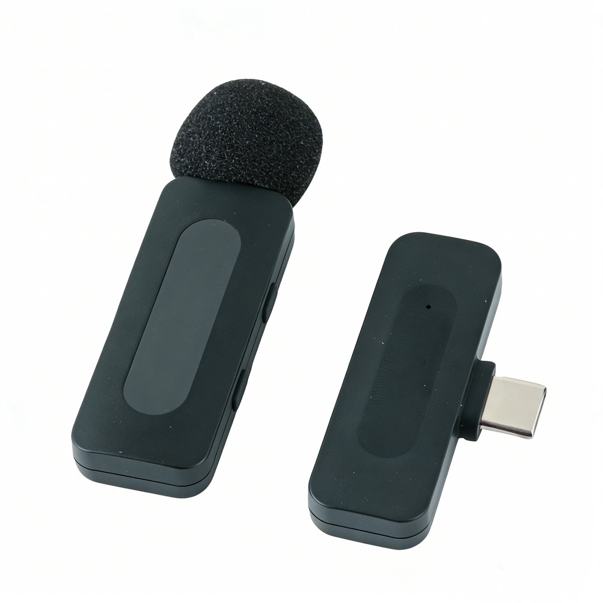 Draadloze Microfoon – 2.4G Bereik 50m – Omnidirectioneel – Clip‑on Lavalier – Voor Smartphone Vloggen & Live Streaming – Plug & Play