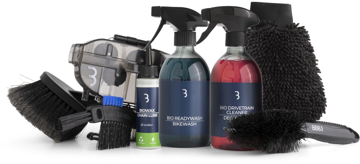 BBB Cycling Bike Cleaning Set – Fiets Schoonmaak Set – Kettingreiniger Fiets – Kettingolie Fiets Reinigingsset - Biologisch Afbreekbare Bike Cleaner – Plantaardige Formule Chain Cleaner – Fiets Cadeau - BTL-303
