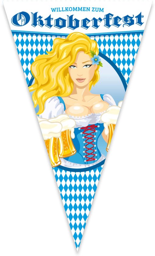 Folat - Oktober bier festival bierpullen mega vlag - 90 cm x 150 cm