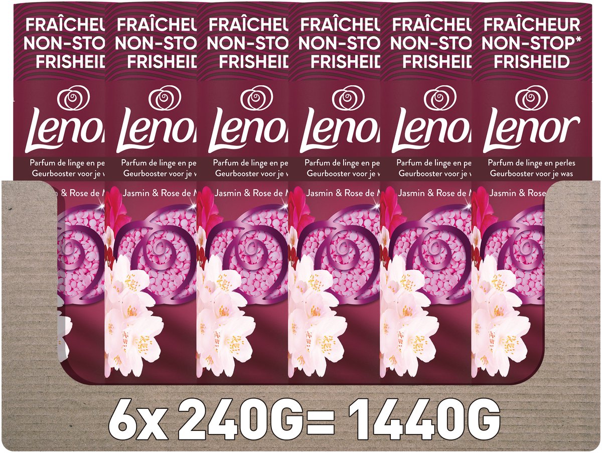 Lenor Geurbooster Jasmijn & Rose de Mai - 6 x 240 gram - Wasparfum