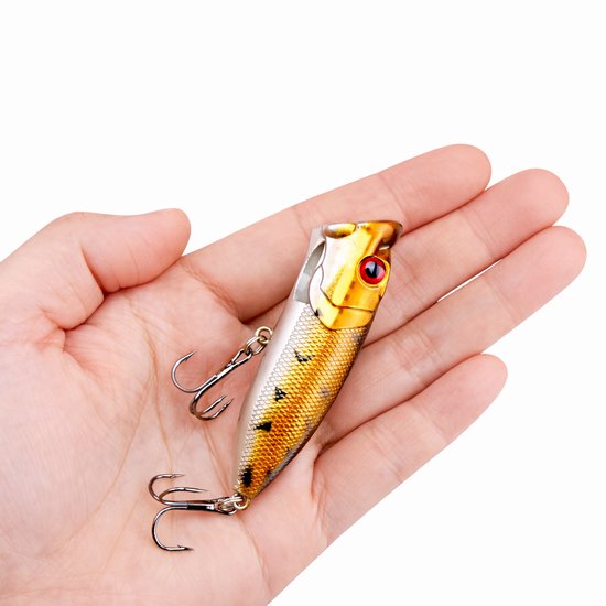 S&D - Popper Kunstaas Set 5 Stuks - Topwater Lures 7cm 11g - Voor Snoek & Roofvis van S&D — afbeelding 2