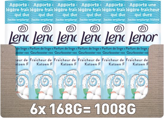 Lenor Light Geurbooster Katoen Fris - 6 x 168 gram - Wasparfum