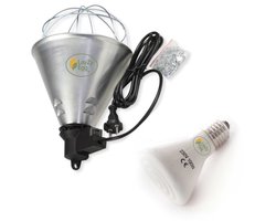 LayZyEgg® Armatuur met Keramische Infrarood Warmtelamp 100W – E27 – Donkerstraler – Biggenlamp - 20.000 uur – Warmtebron voor Kuikens, Reptielen, Pulletjes, Pups & Kittens
