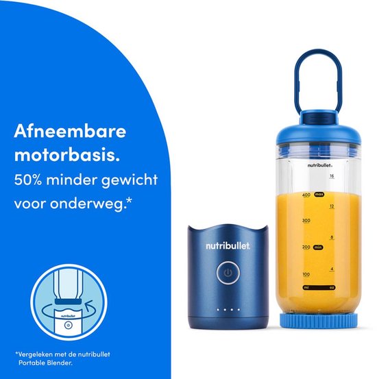 Nutribullet FLEX - Portable Blender - Blender To Go - Draagbare Blender - Blauw van Nutribullet — afbeelding 2