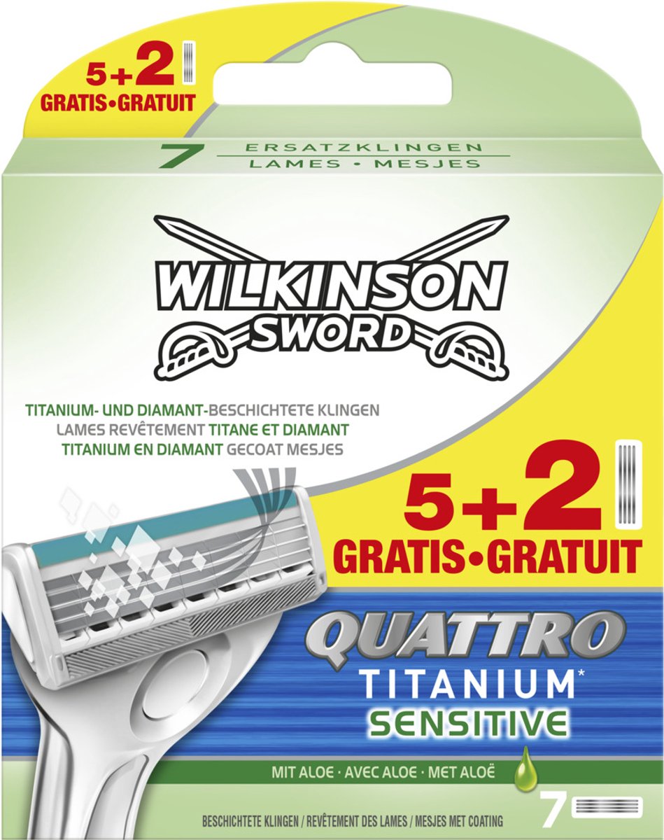 Wilkinson Quattro Titanium sensitive 7 stuks - Scheermesjes