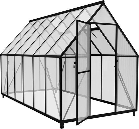Broeikas Aluminium met Transparante PC-Platen, Dakramen, Deuren en Fundering,...