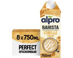 Alpro Barista Vanille – Houdbaar - Plantaardige Melk - Perfect voor Koffie - Lactosevrij - 8 x 750ml