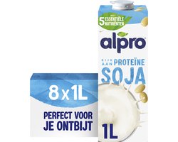 Alpro Sojadrink Houdbaar – Plantaardig & Lactosevrij – 8 x 1L