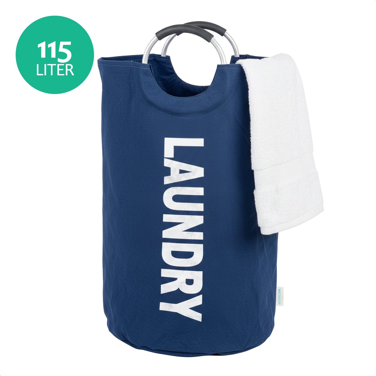 Bol.com Wonair Wasmand – Waszak - Opvouwbaar – Donkerblauw – 115L aanbieding