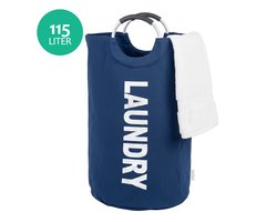 Wonair Wasmand – Waszak - Opvouwbaar – Donkerblauw – 115L