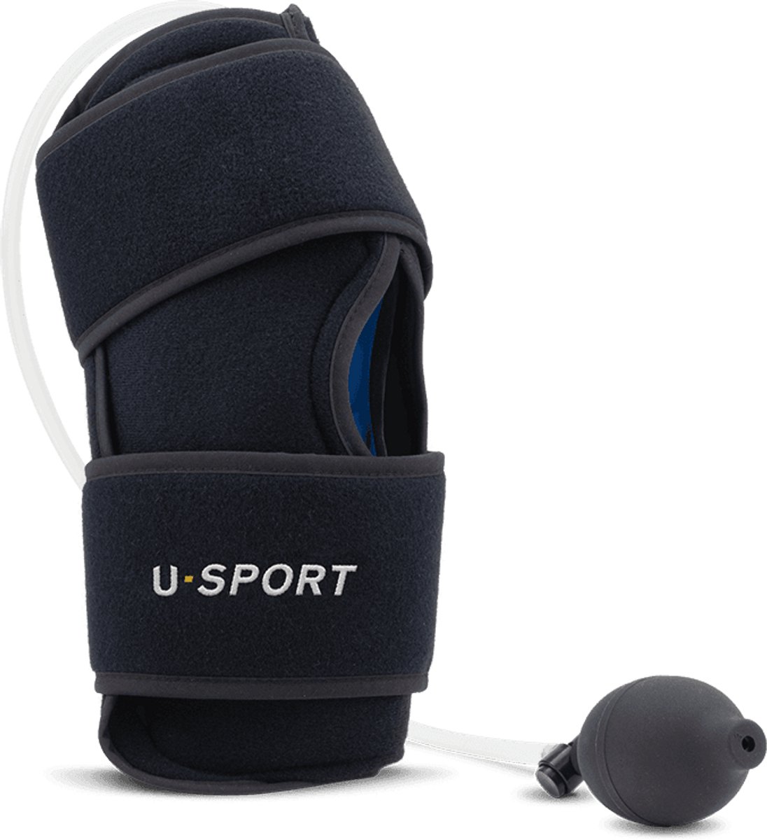 U-Sport Ultimate Recover Knee - Kniebandage - Koudetherapie & Compressie - Versnelt Herstel - Medisch Hulpmiddel - 1 Stuks - Zwart/ Blauw