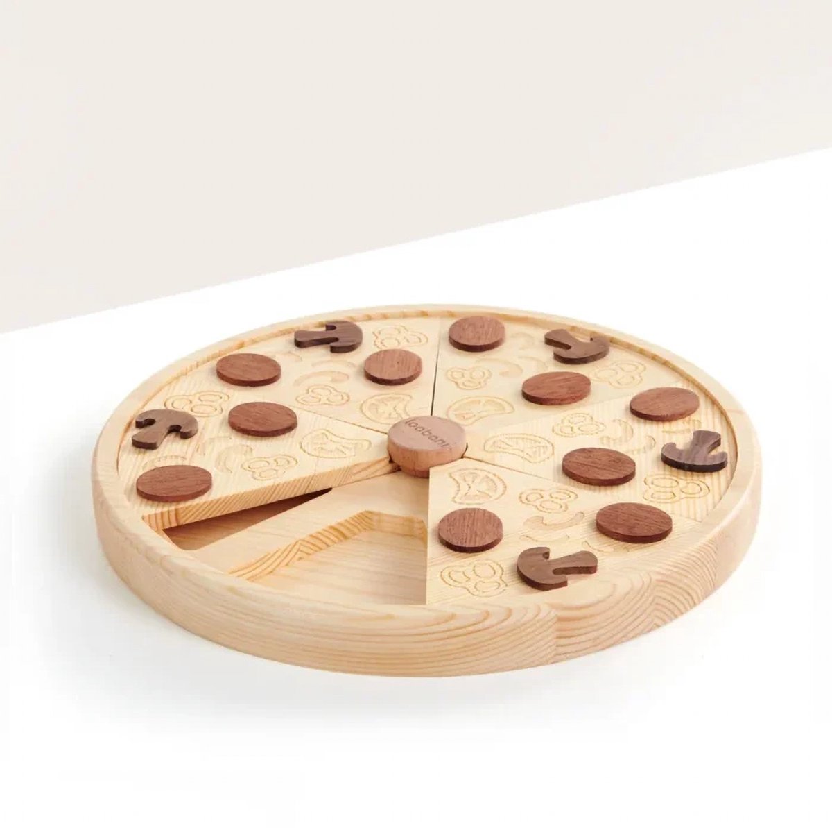 Sensidog 'Bacon Pizza' Hondenpuzzel – Interactief Denkspel voor Honden – Houten Puzzelspeelgoed met Snackcompartimenten – Mentale Training & Anti-Verveling