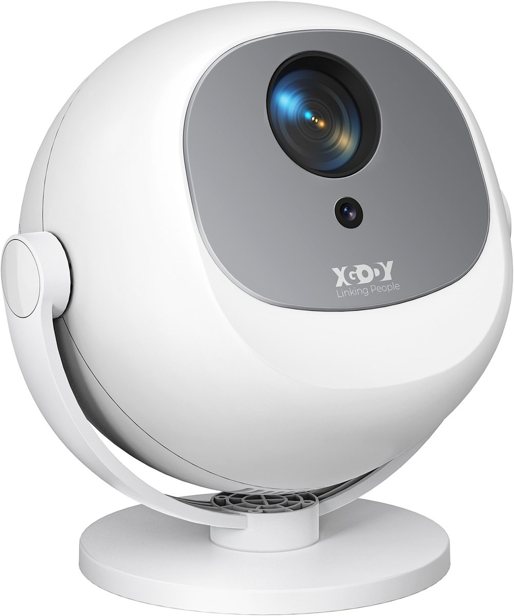 XGODY Gimbal A2 Mini Pro Beamer - Oorspronkelijke resolutie 720p - Home Cinema - Projector - Android 11.0 - WiFi 6 & Bluetooth 5.4 - 4k Beeldkwaliteit - Projector Scherm - Wit