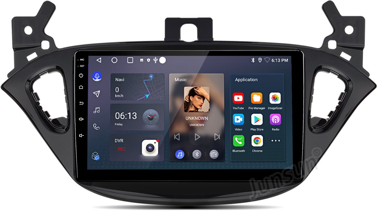 Junsun Andriod 15 Autoradio Geschikt voor Opel Corsa E 2015-2019 / Adam 2013-2016 - Draadloze Carplay & Android Auto - Bluetooth - GPS-navigatiesystem - 9 inch HD TouchScreen, WIFI & FM & RDS & SWC & 2DIN, 2GB+32GB, DSP, Quad-core processor