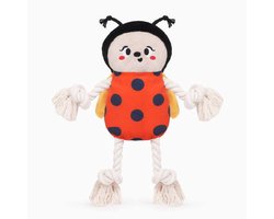 Hugsmart Lieveheersbeestje - Hondenspeelgoed pieper - Rood