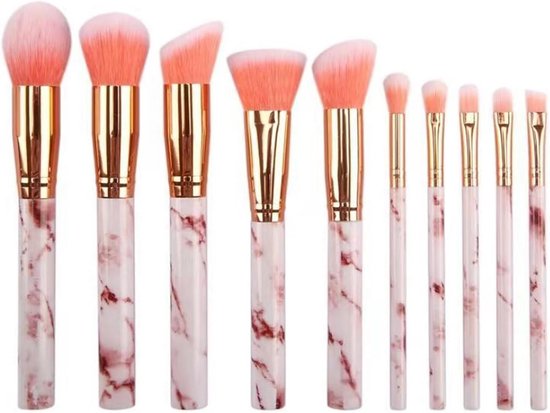 Eulenspiegel Kwastenset - 4-delige Make-up Penselen - Zonder Dierlijke Haartjes - Voor Gezicht, Carnaval, Halloween & Themafeesten