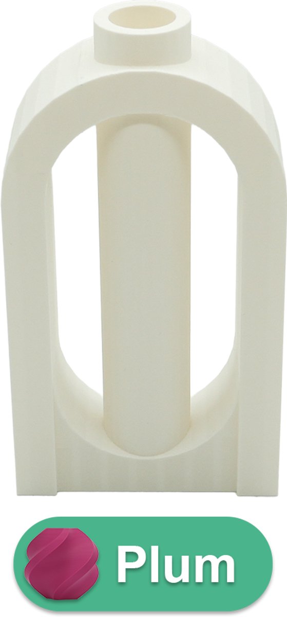 Lovora Amora organische vaas – Decoratieve vaas - Plum - 3d geprinte vaas – geschikt voor droogbloemen - 25CM