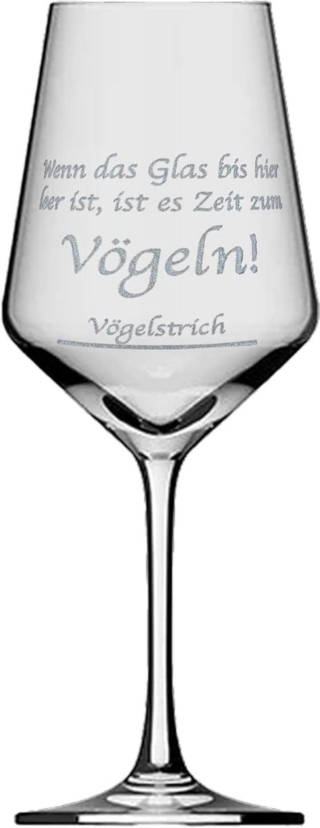 Wijnglas met Flirt Tekst - Gegraveerd & Vaatwasmachinebestendig