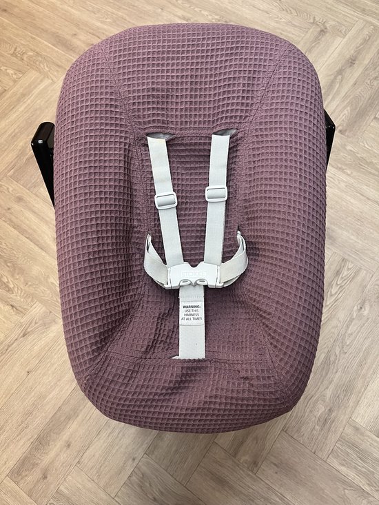 Newborn Hoes - Tripp Trapp geschikt voor Stokke Tripp Trapp Newborn Set - Perfecte Pasvorm - Beschermt je Stoel - Waterafstotende Voering - Makkelijk Wasbaar - Zacht Katoen - Mauve Wafelstof - handmate van Merkloos — afbeelding 3