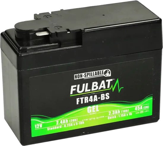 Fulbat YTR4A-BS Scooter Accu 12V 2.3Ah – Gel Accu | Onderhoudsvrij & Gebruiksklaar